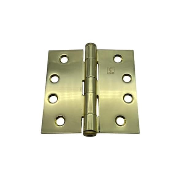 Hager Hinge 4 x 4 in. Steel Mortise Hinge - Bright Brass 127943.BX - main